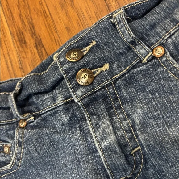 Skechers Girls Size 10 Denim Skort Ruffle Hem Y2K - Picture 2 of 8